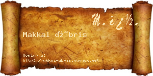 Makkai Ábris névjegykártya